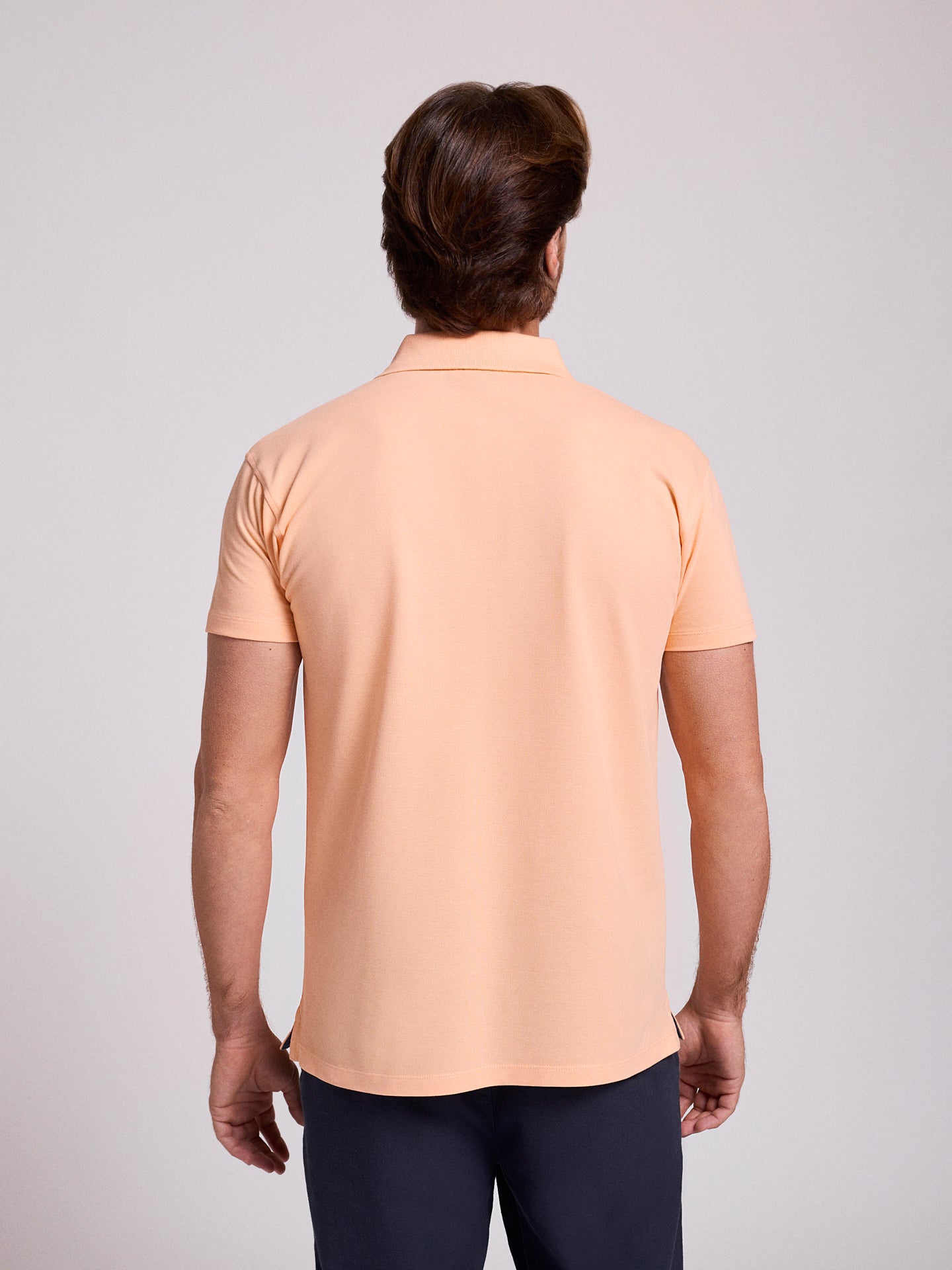 REGULAR FIT SHORT SLEEVE ORANGE POLO MR. BLUE