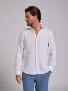 CAMISA LINHO TAILORED FIT BRANCA LISA MARK BELLUCCI