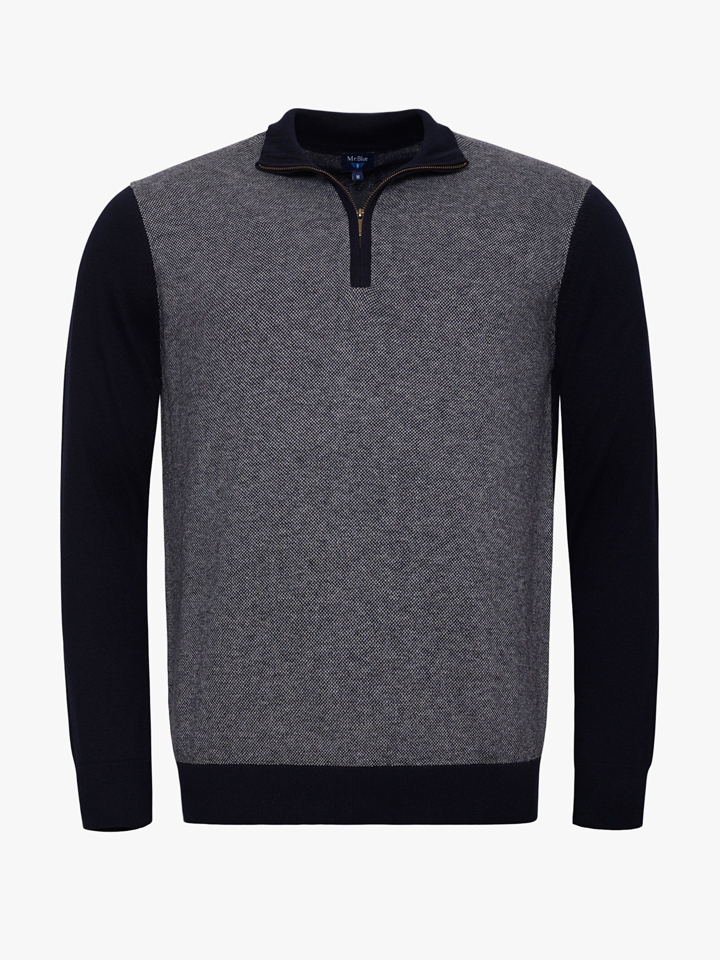JERSEY FINO AZUL MANGA LARGA REGULAR FIT MR. AZUL
