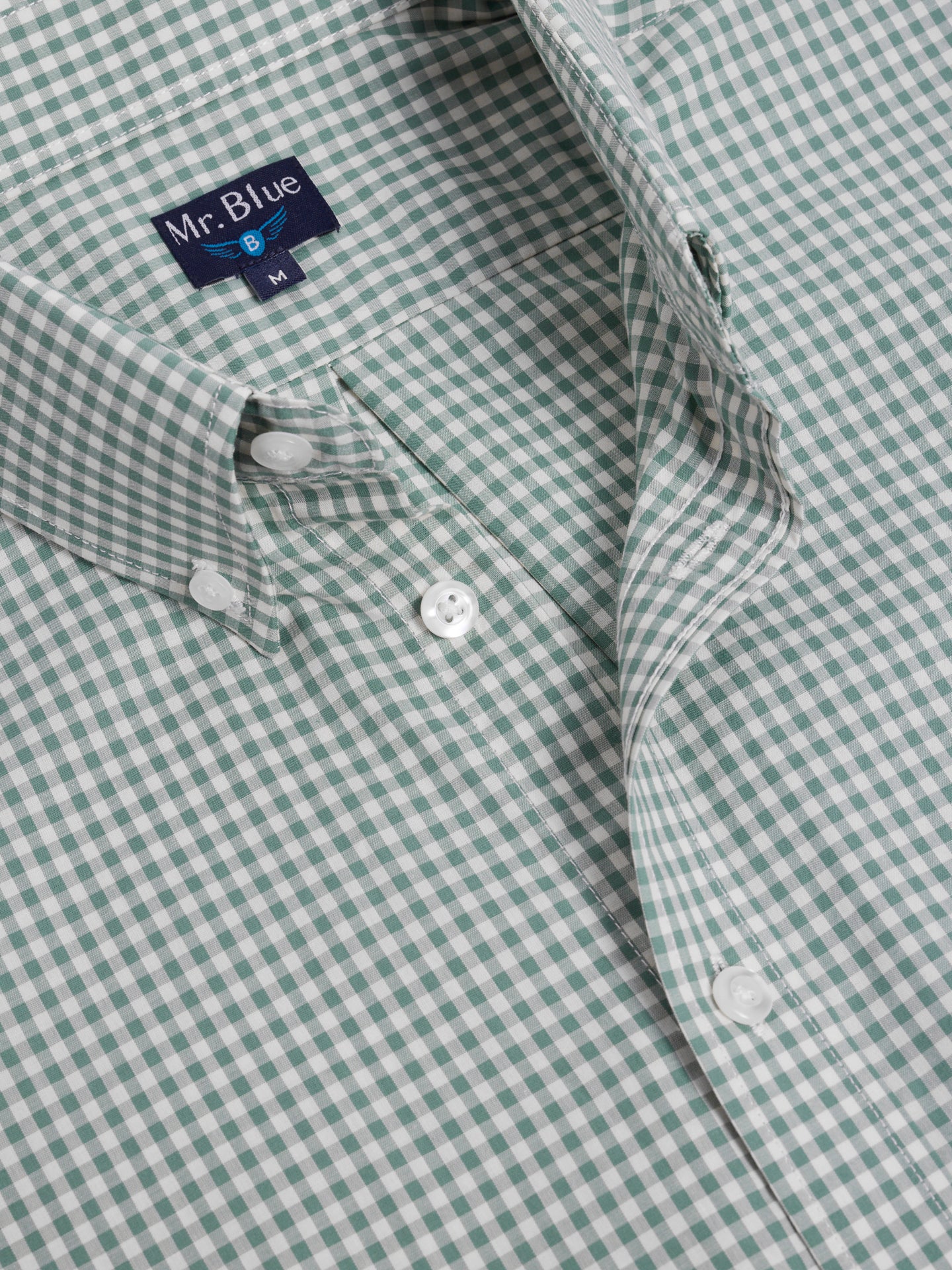 CAMISA ALGODÓN VERDE MANGA LARGA REGULAR FIT MR. AZUL