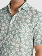 CAMISA VERDE MANGA CORTA REGULAR FIT MR. AZUL