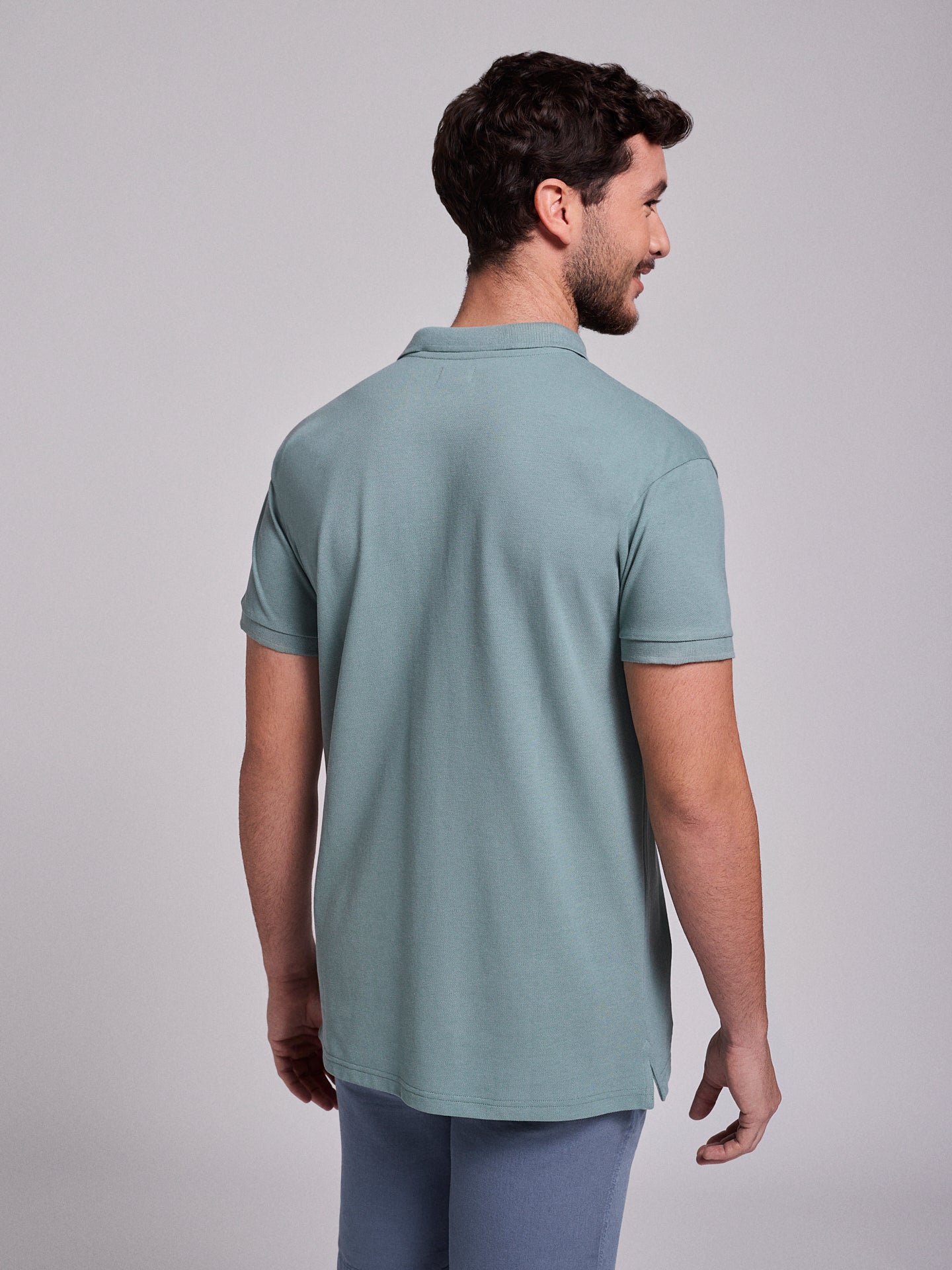 POLO VERDE MANGA CORTA REGULAR FIT MR. AZUL