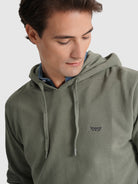 Hoodie Verde Manga Comprida Regular Fit Mr. Blue