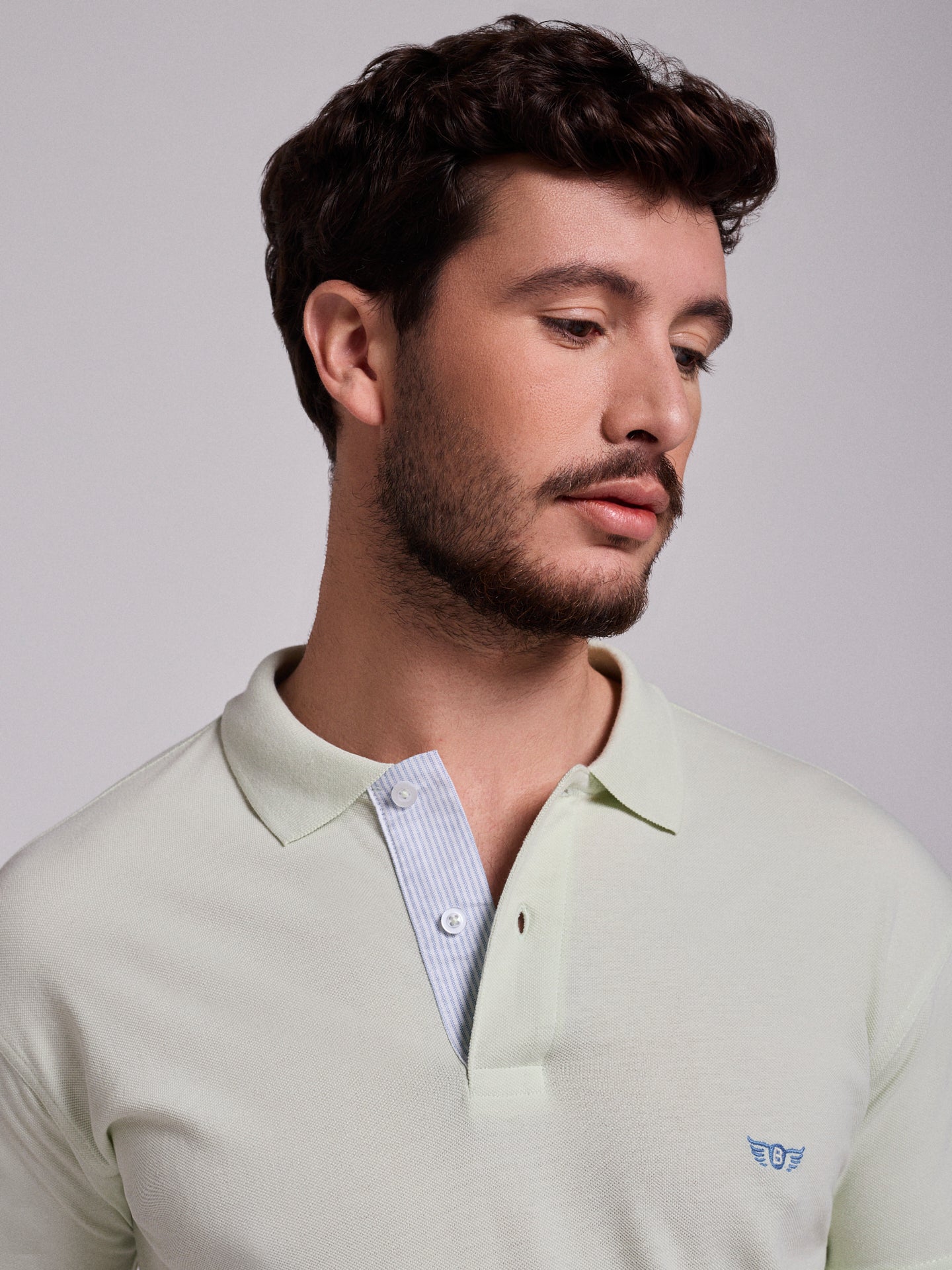 Polo Verde Manga Curta Regular Fit Mr. Blue