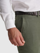 GREEN REGULAR FIT TROUSERS MARK BELLUCCI