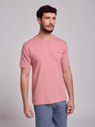 CAMISETA ALGODÓN ROSA MANGA CORTA REGULAR FIT MR. AZUL
