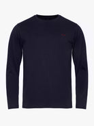 T-shirt Algodão Azul Manga Comprida Regular Fit Mr. Blue