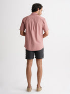 Camisa de corte estándar de lino rosa de Mr. Blue
