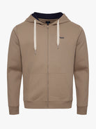 SUDADERA CON CAPUCHA REGULAR FIT BEIGE MR. AZUL