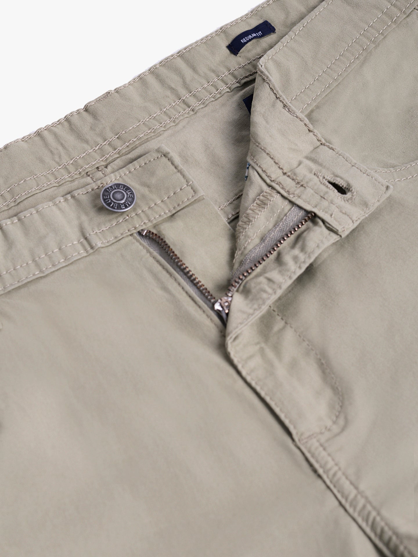 PANTALÓN ALGODÓN VERDE REGULAR FIT MR. AZUL