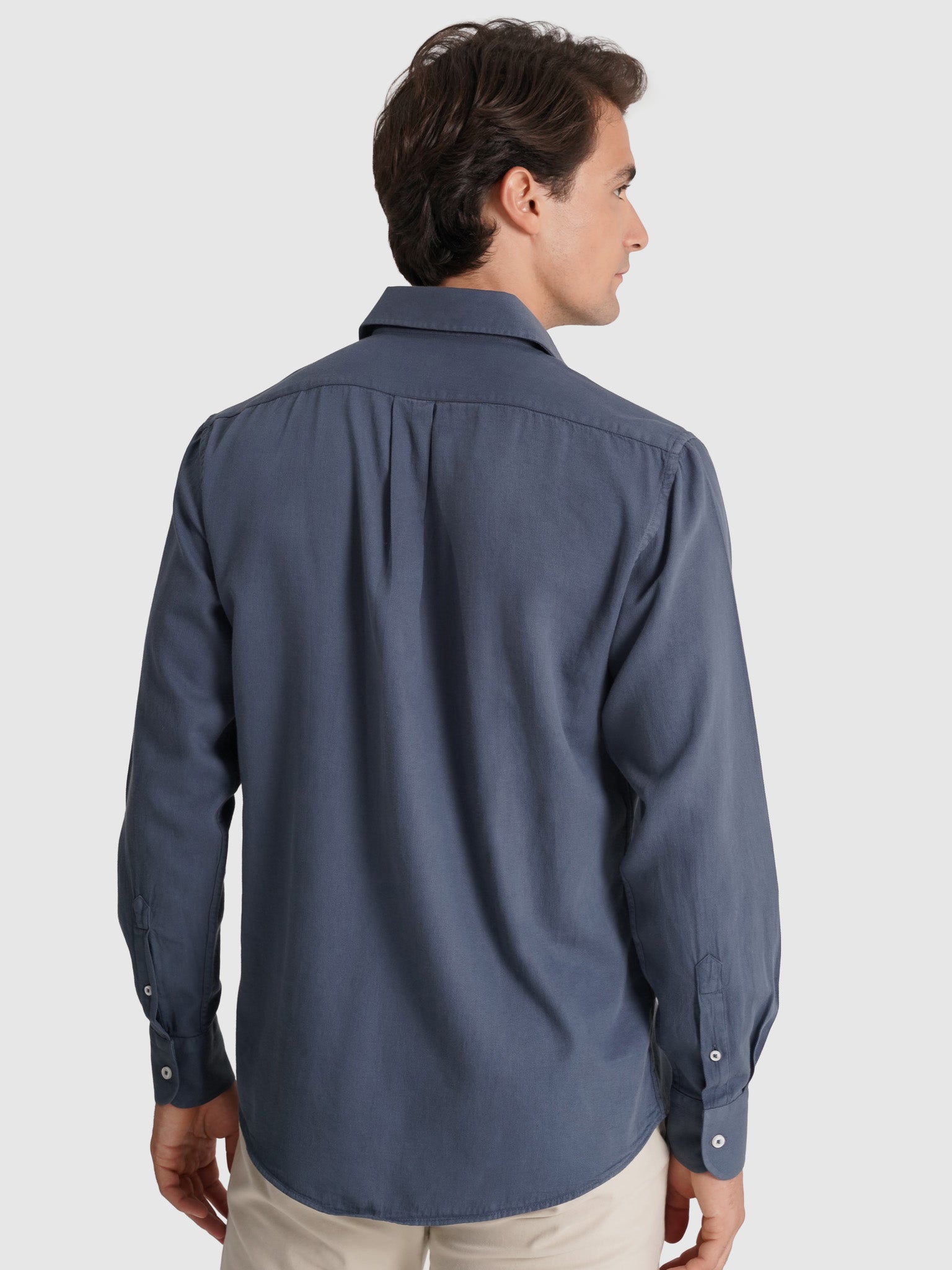 CAMISA ALGODÃO AZUL MANGA COMPRIDA REGULAR FIT MARK BELLUCCI