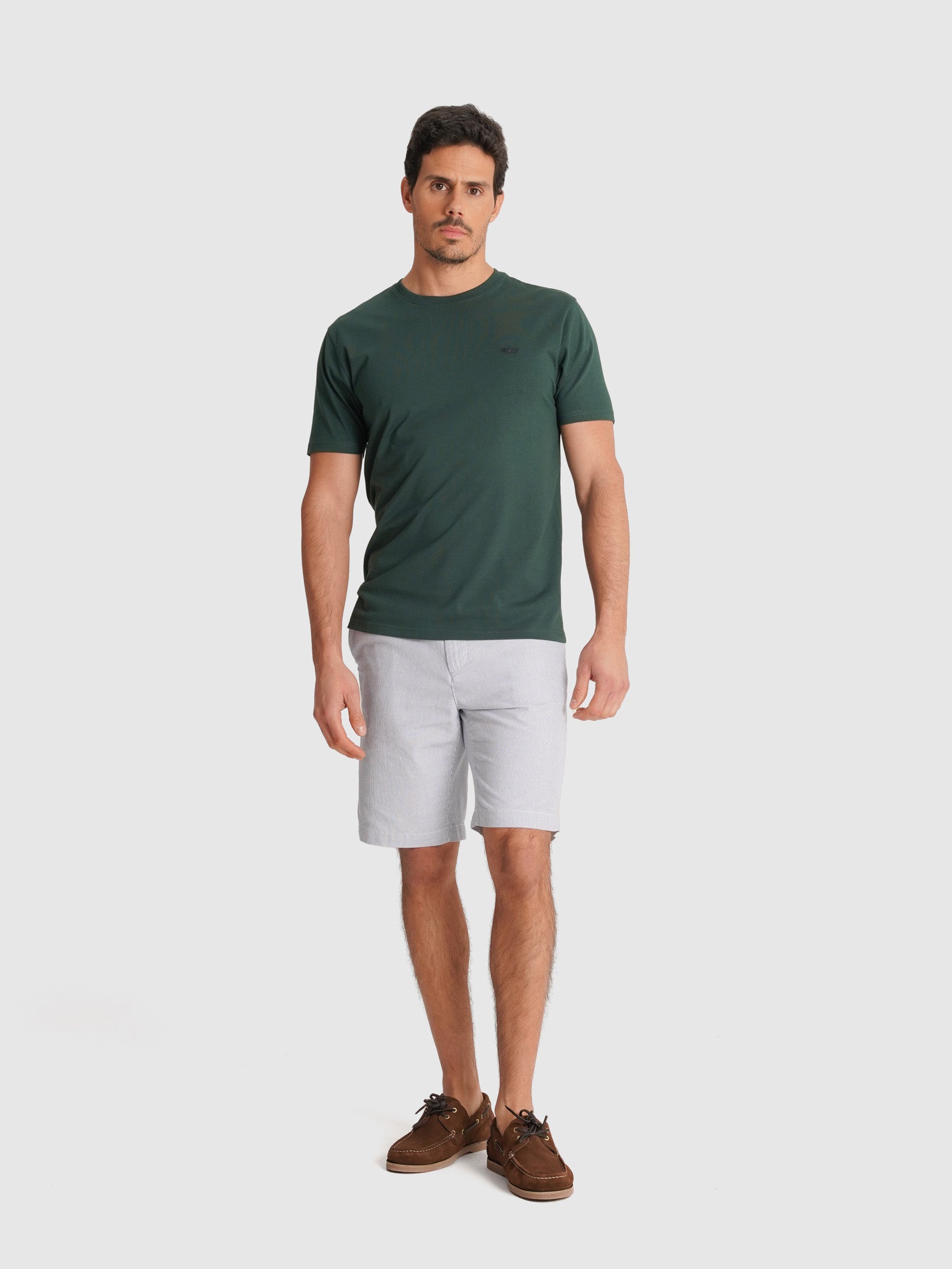 T-SHIRT VERDE MANGA CURTA REGULAR FIT MR. BLUE