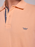 REGULAR FIT SHORT SLEEVE ORANGE POLO MR. BLUE