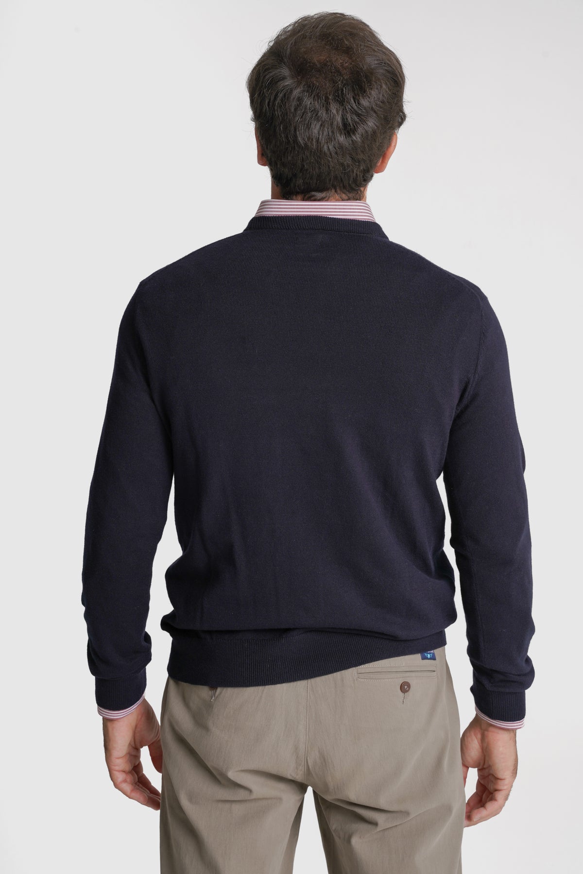 PULLOVER LÃ REGULAR FIT AZUL LISO MR. BLUE
