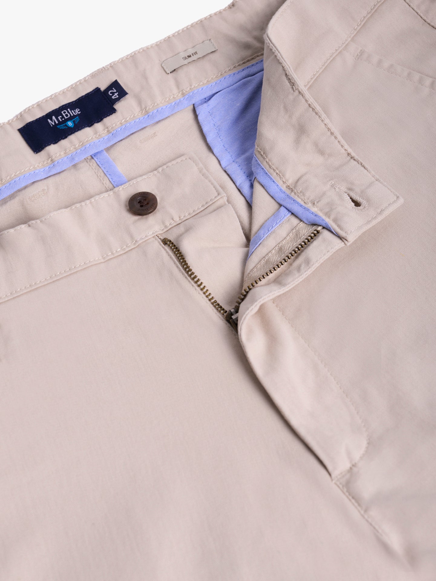 ALGODÓN BEIGE SLIM FIT MR. AZUL