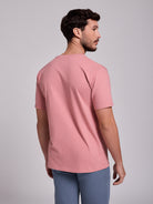 CAMISETA ALGODÓN ROSA MANGA CORTA REGULAR FIT MR. AZUL
