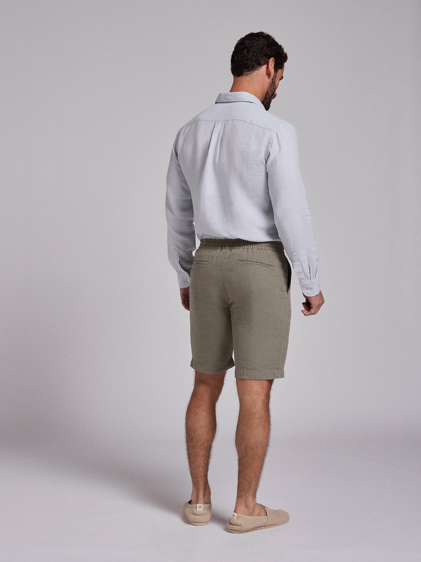 Bermuda Linho Verdes Regular Fit Mr. Blue