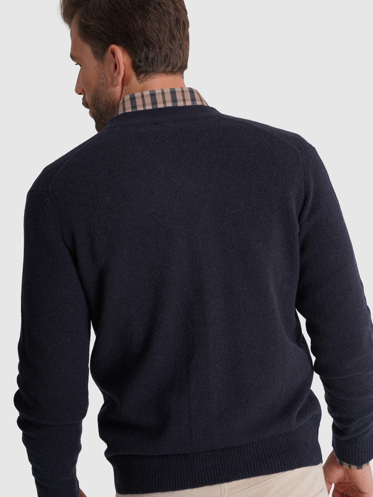 Pullover Lã Azul Manga Comprida Regular Fit Mr. Blue