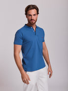 POLO AZUL MANGA CORTA REGULAR FIT MR. AZUL