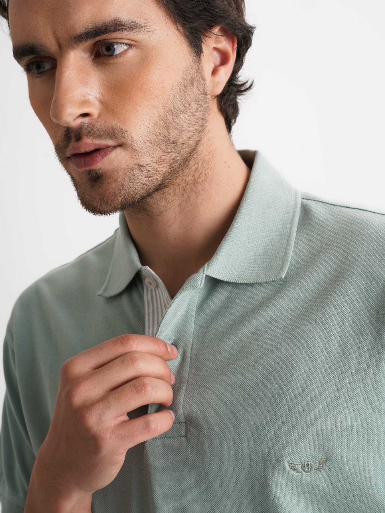 POLO VERDE MANGA CORTA REGULAR FIT MR. AZUL