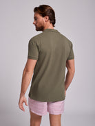 POLO ALGODÓN VERDE MANGA CORTA REGULAR FIT MR. AZUL