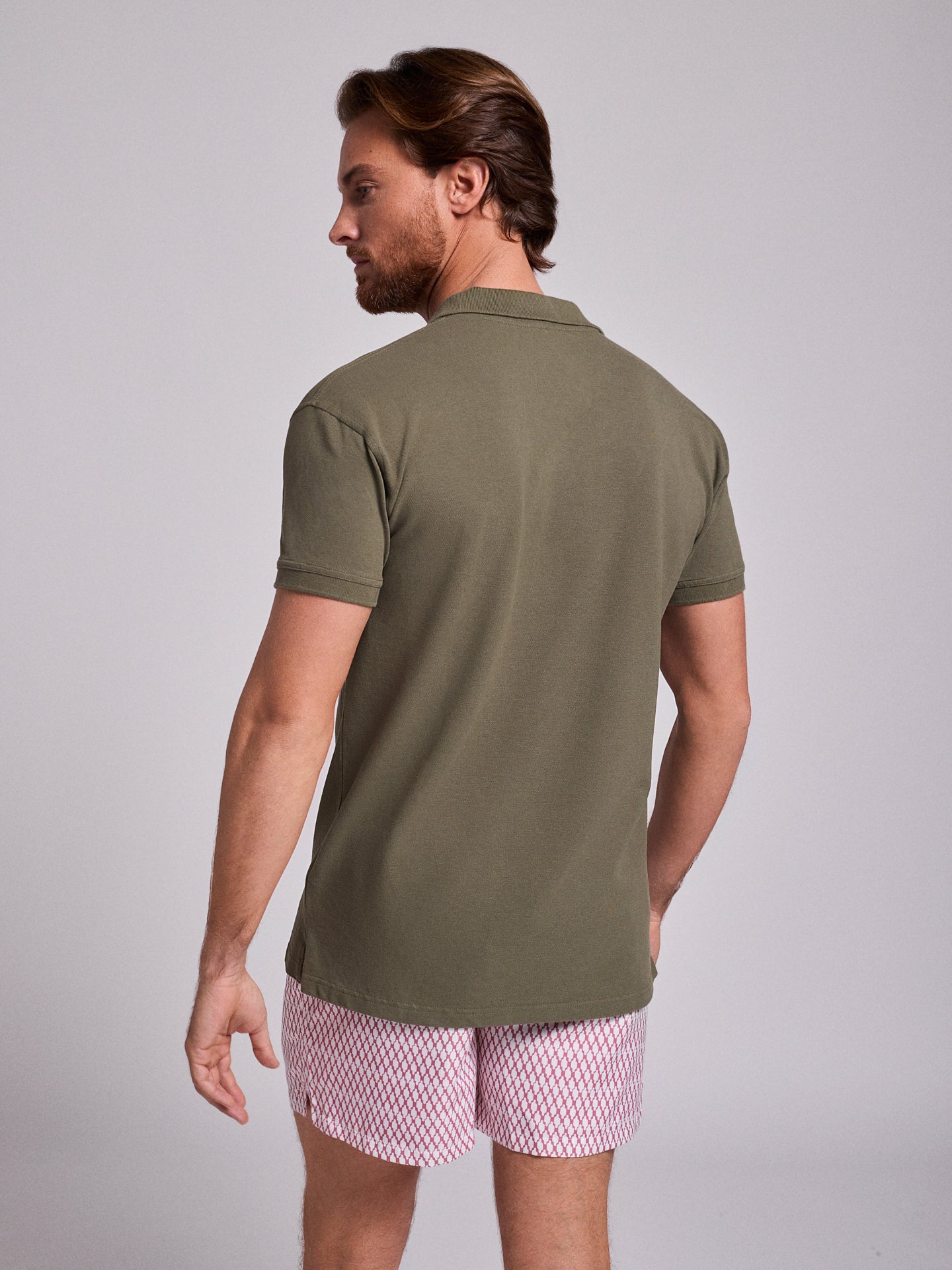POLO ALGODÓN VERDE MANGA CORTA REGULAR FIT MR. AZUL