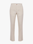 Calça Linho Beges Regular Fit Mr. Blue