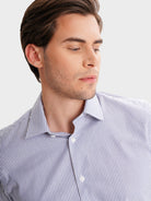 CAMISA MR AZUL SLIM FIT. AZUL