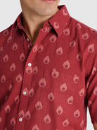 CAMISA CRUDA MANGA CORTA REGULAR FIT MR. AZUL