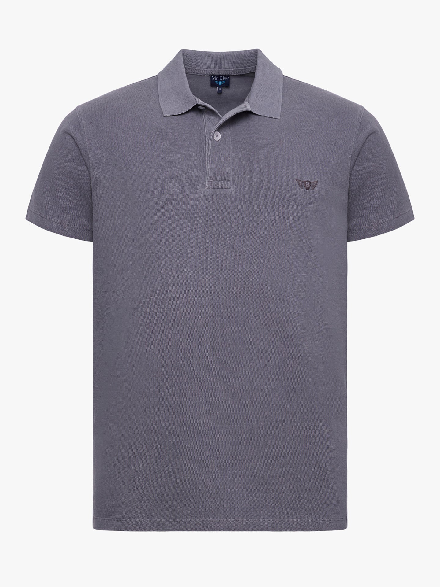 POLO GRIS MANGA CORTA REGULAR FIT MR. AZUL