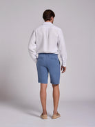 Bermuda Linho Azuis Regular Fit Mr. Blue