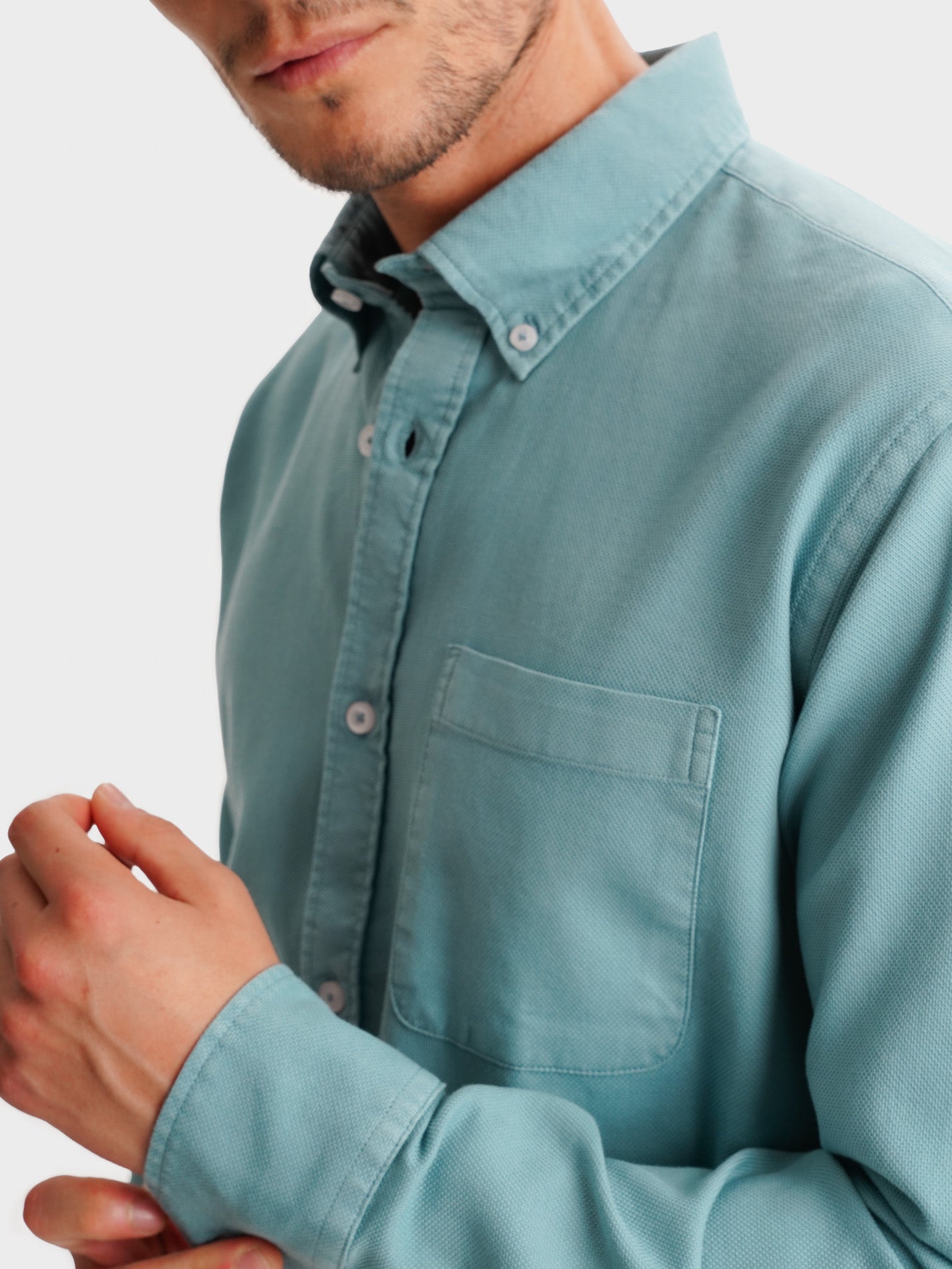 CAMISA MR VERDE REGULAR FIT. AZUL