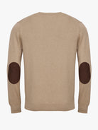 JERSEY FINO BEIGE CON CODERAS MR REGULAR FIT. AZUL