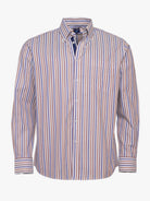 CAMISA ALGODÓN MARRÓN MANGA LARGA REGULAR FIT MR. AZUL