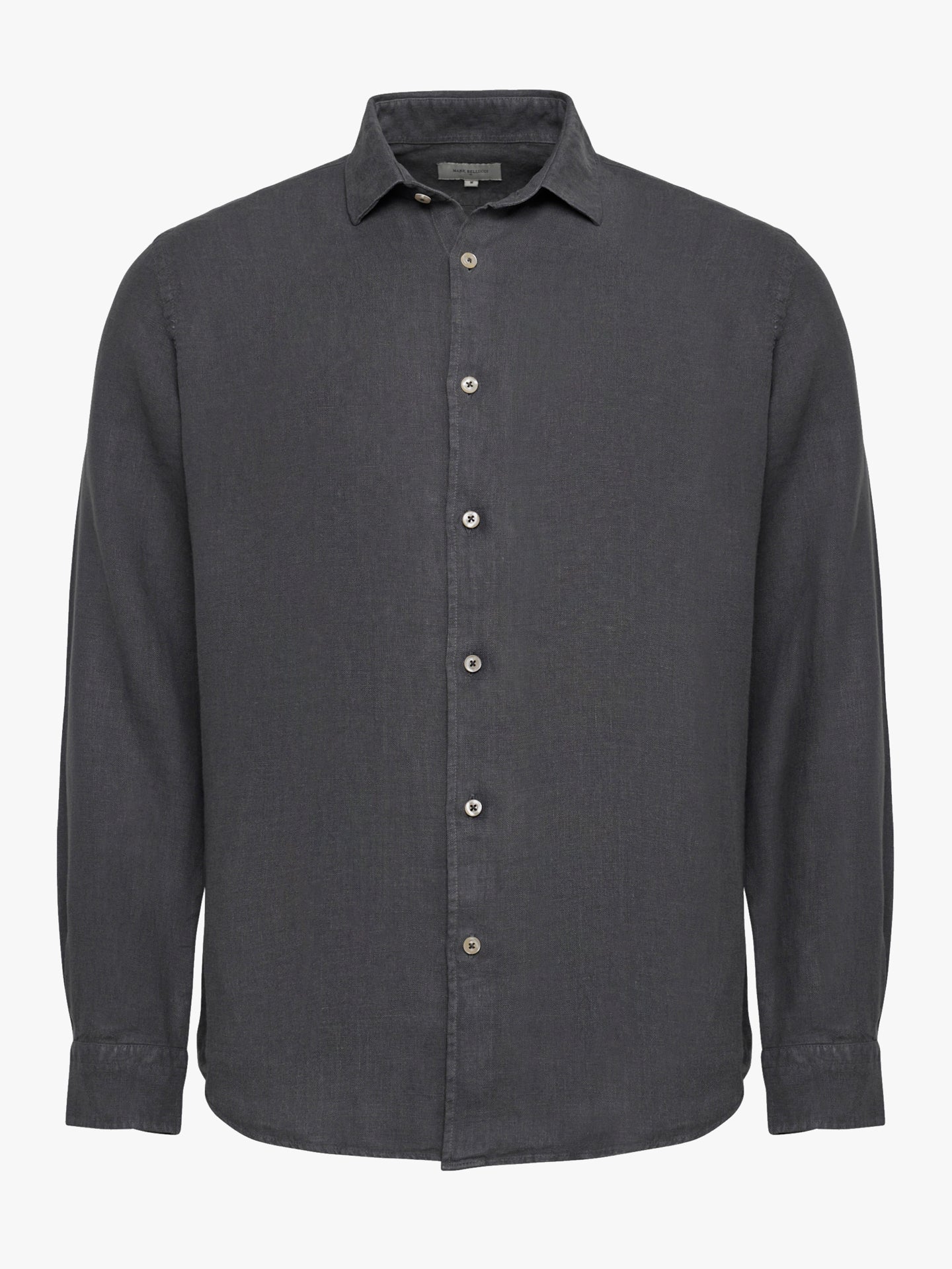 Camisa entallada de lino gris Mr. Blue