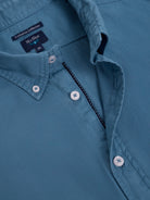 CAMISA ALGODÓN AZUL MANGA LARGA REGULAR FIT MR. AZUL