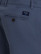 Calça Algodão Azuis Regular Fit Mr. Blue