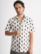 Camisa Regular Fit Lino Gris Mr. Blue