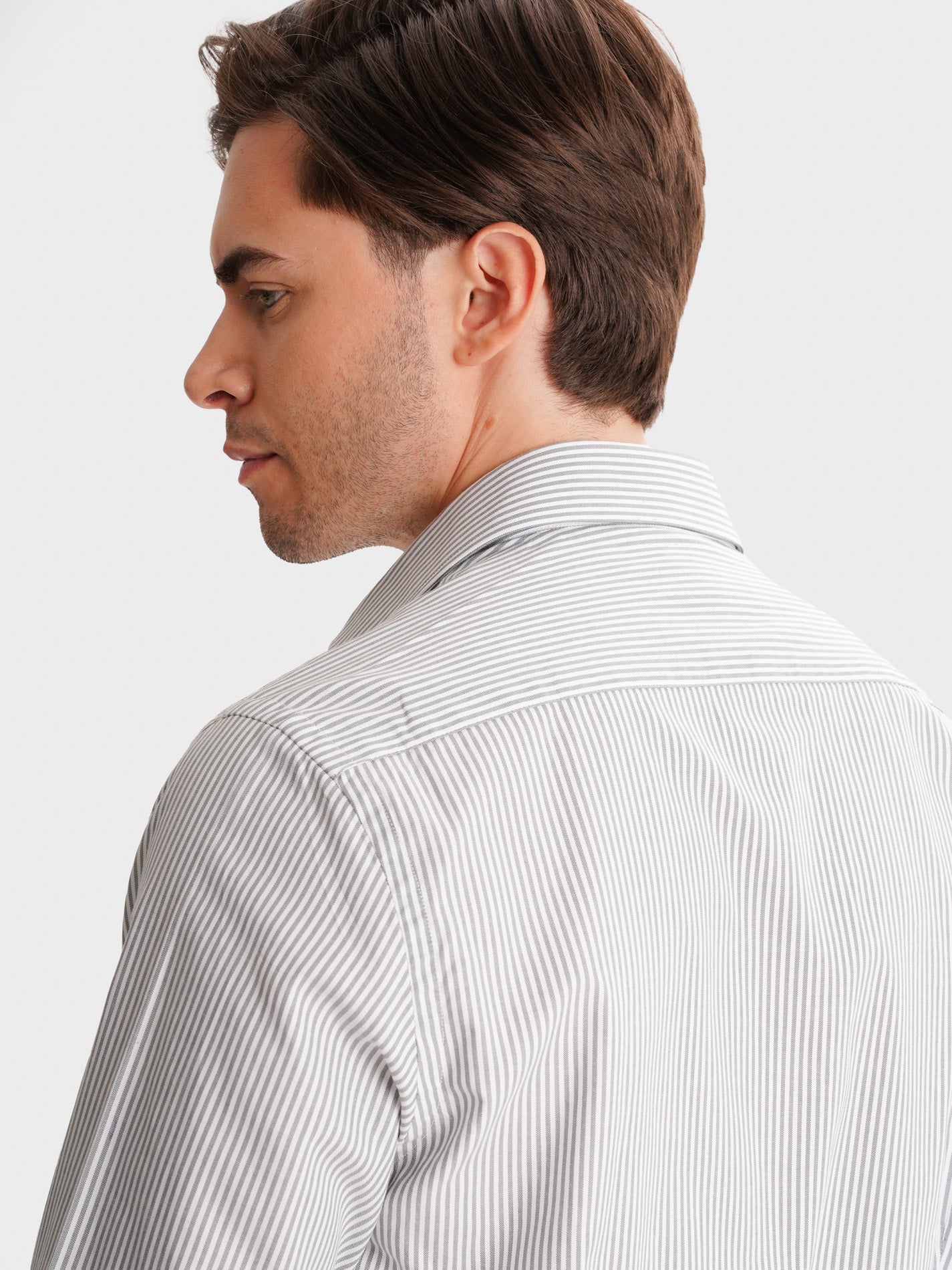 CAMISA CINZENTA SLIM FIT MR. BLUE