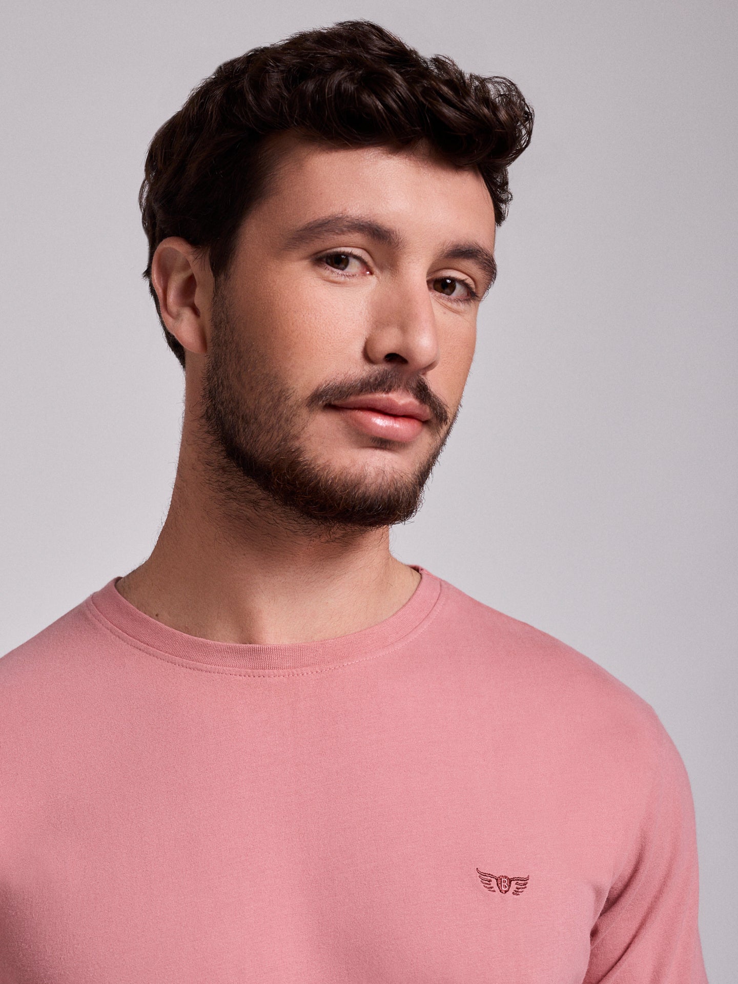 CAMISETA ALGODÓN ROSA MANGA CORTA REGULAR FIT MR. AZUL