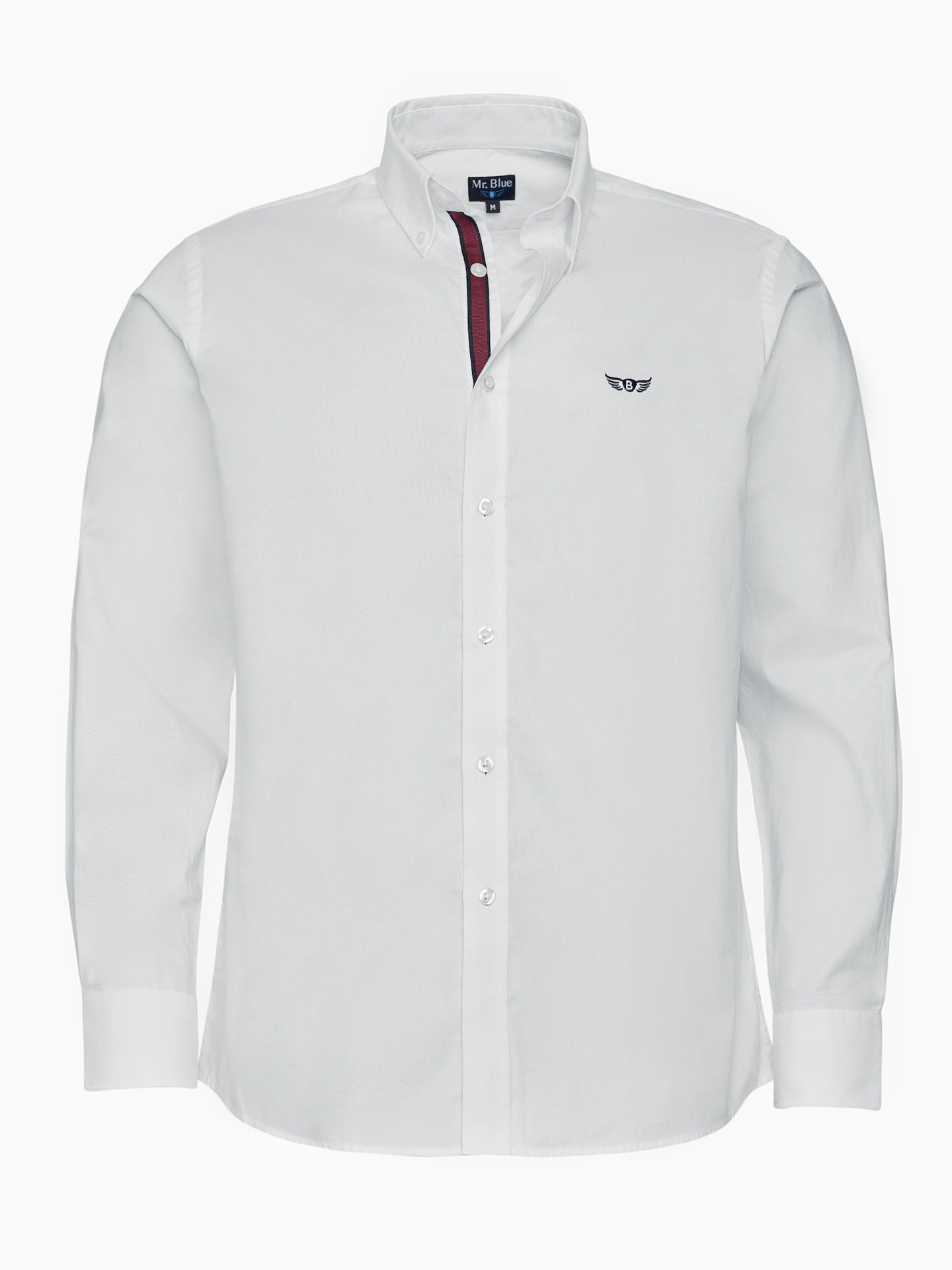 WHITE REGULAR FIT MR SHIRT. BLUE