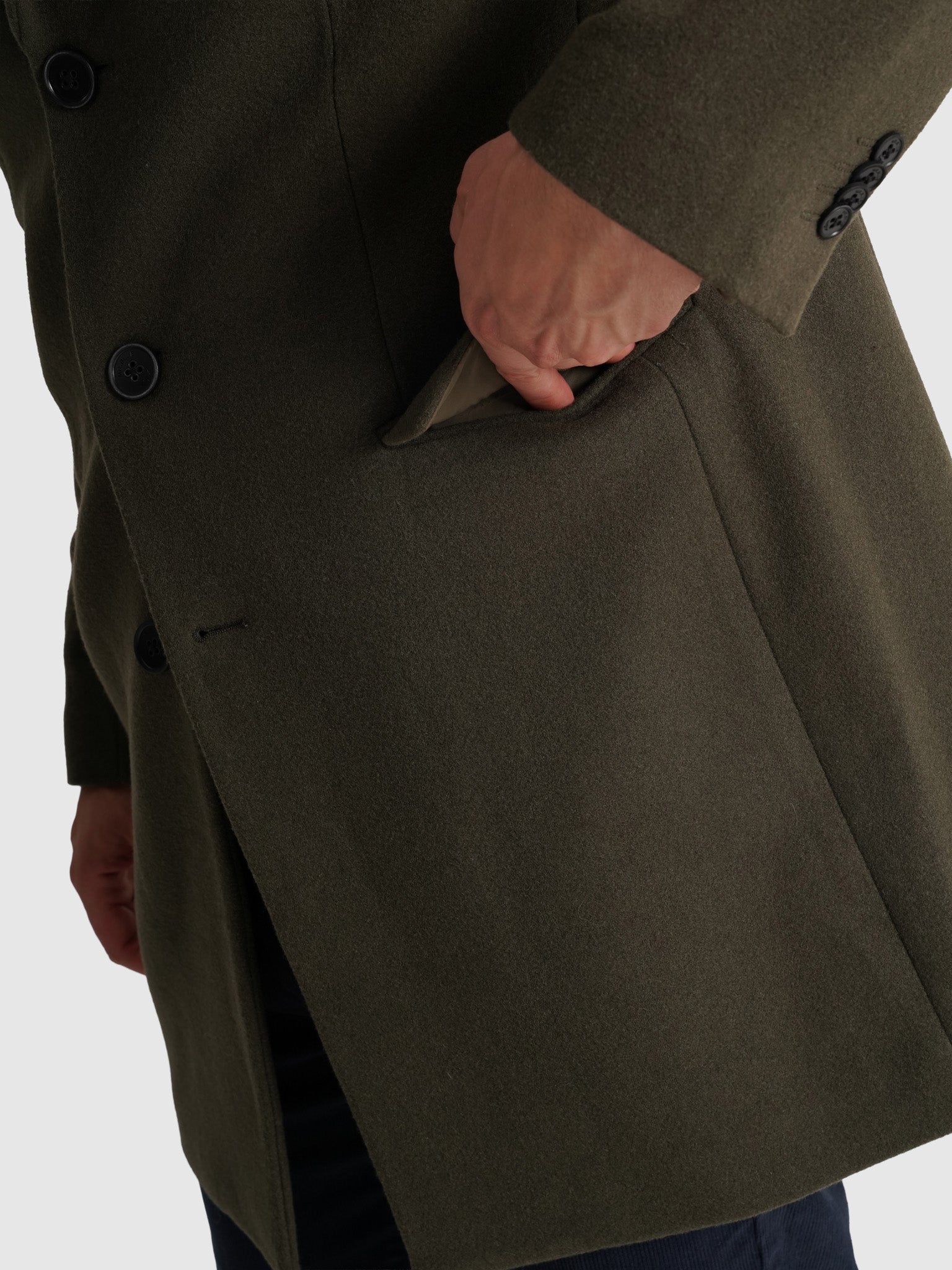 Sobretudo Verde Manga Comprida Regular Fit Mr. Blue