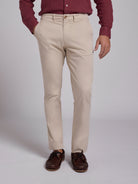PANTALÓN REGULAR FIT DE ALGODÓN BEIGE MARK BELLUCCI