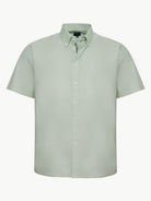 CAMISA ALGODÃO VERDE MANGA CURTA REGULAR FIT MR. BLUE