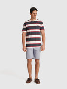 T-SHIRT AZUL MANGA CURTA REGULAR FIT MR. BLUE