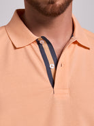 REGULAR FIT SHORT SLEEVE ORANGE POLO MR. BLUE