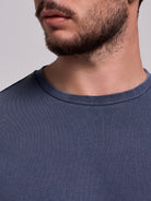 CAMISETA ALGODÓN AZUL MANGA CORTA REGULAR FIT MR. AZUL