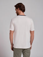 CAMISETA DE ALGODÓN BLANCA MANGA CORTA REGULAR FIT MR. AZUL