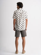 Camisa Regular Fit Lino Gris Mr. Blue