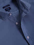 AJUSTE A MEDIDA MR. CAMISA DE ALGODÓN AZUL. AZUL
